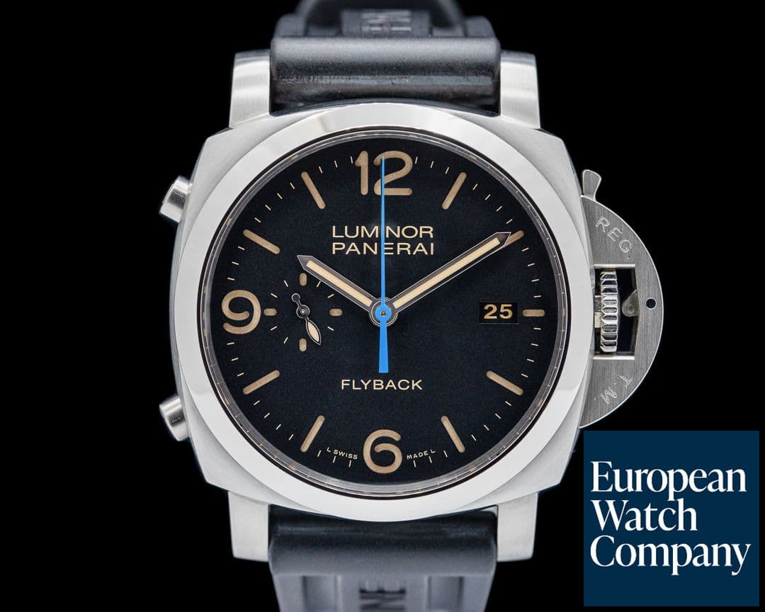 Image of Panerai PAM00524 Luminor 1950 Flyback SS Black Dial