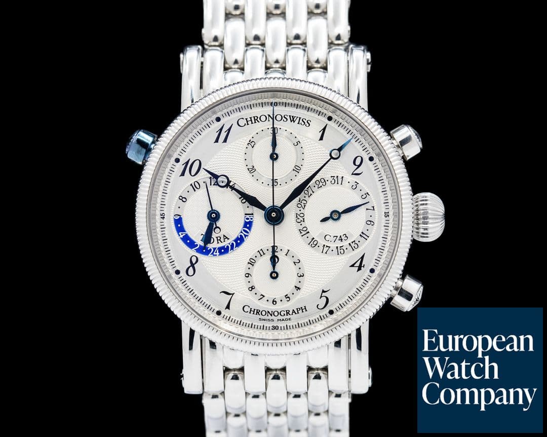 Image of Chronoswiss Tora Chrononograph SS Silver Dial