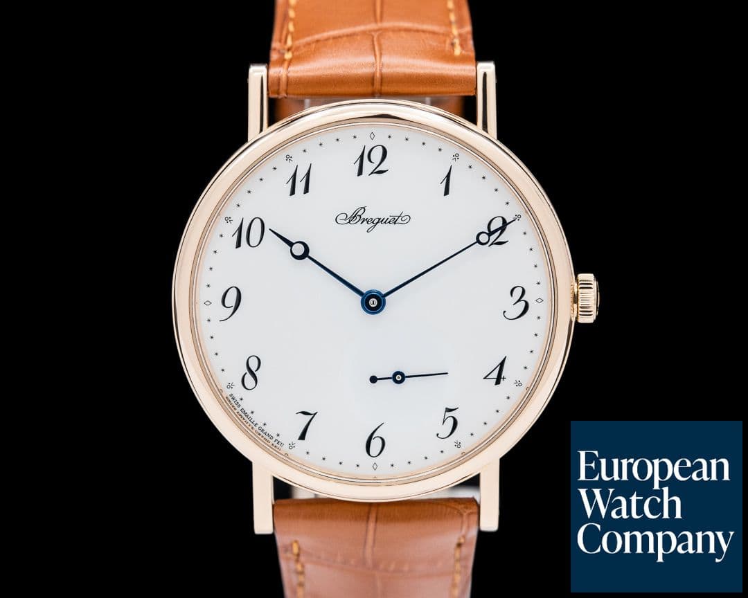 Image of Breguet Classique Automatic 18K Rose Gold White Enamel Dial