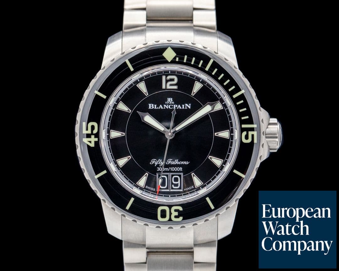 Image of Blancpain Fifty Fathoms Grande Date Titanium Black Dial 2024