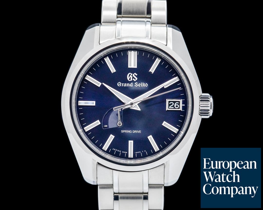 Image of Grand Seiko SBGA375G Spring Drive Heritage Power Reserve SS Blue Dial