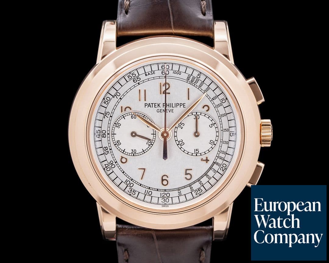 Image of Patek Philippe 5070R 18K Rose Gold Silver Dial Chronograph