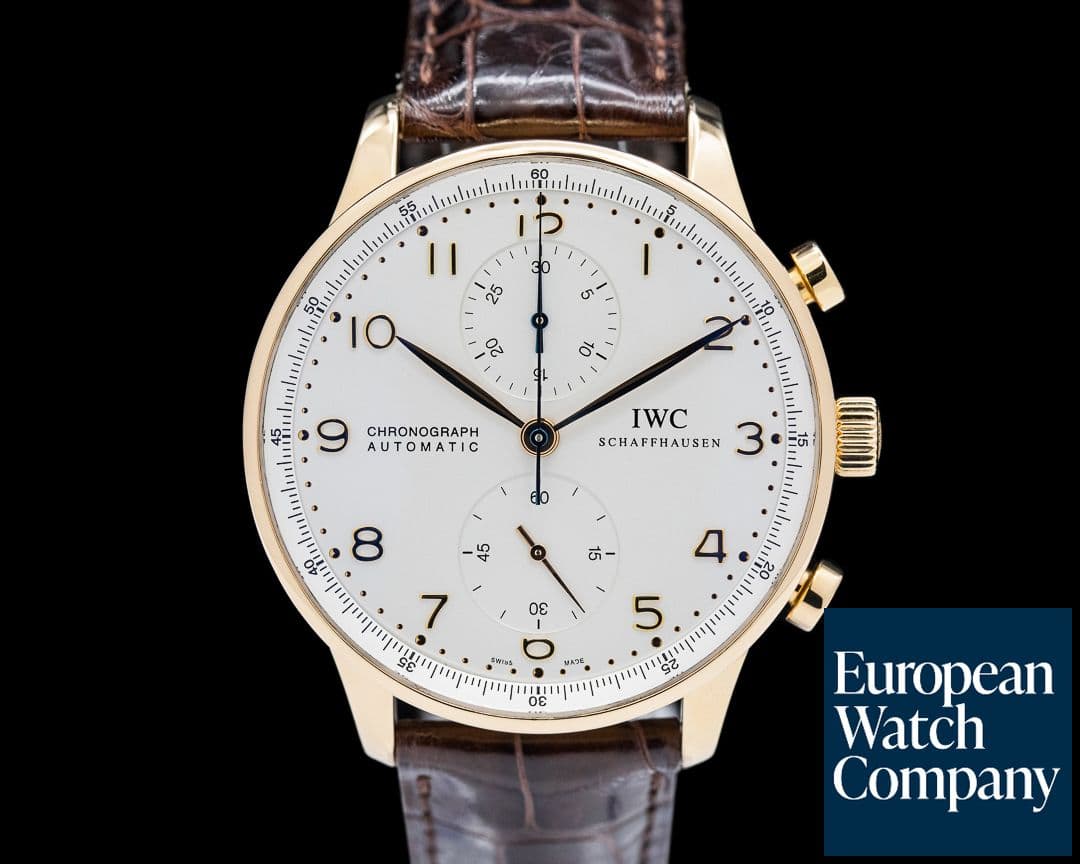 Image of IWC Portuguese Chronograph 18K Rose Gold / Silver Dial