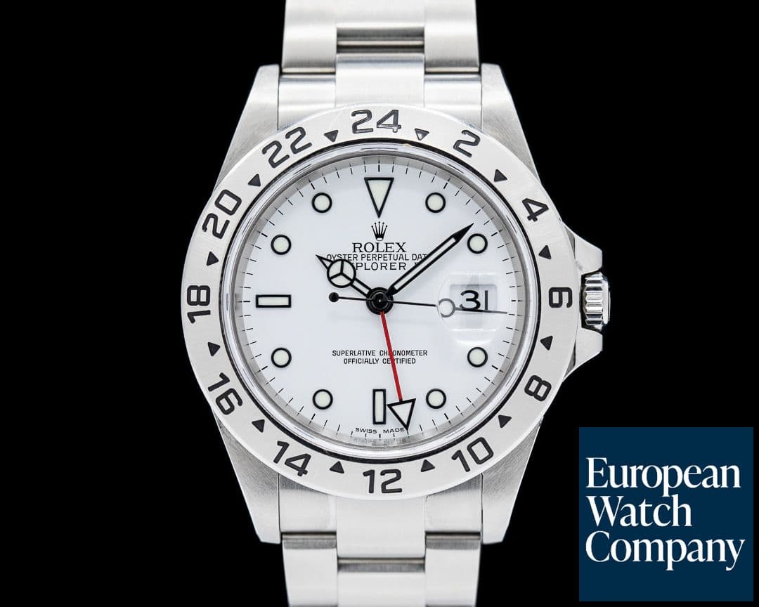 Image of Rolex Explorer II 16570 SS White Dial