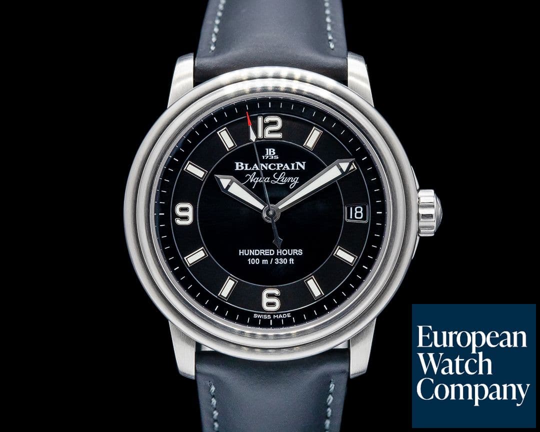 Image of Blancpain Leman Aqualung Ultra Slim Automatic SS Black Dial LIMITED