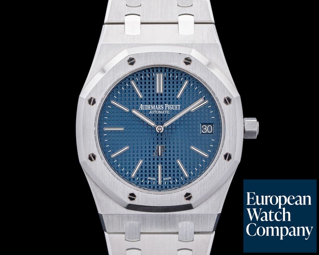 Image of Audemars Piguet Royal Oak 15202ST "Jumbo" Extra Thin SS Blue Dial