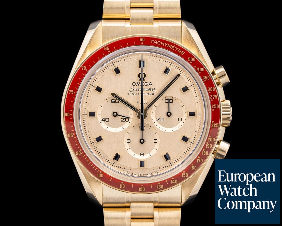 Image of Omega Speedmaster Moonwatch Apollo 11 50th Anniversary 18K Moonshine Gold