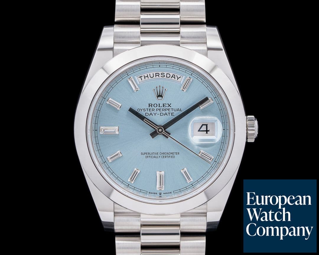 Image of Rolex 228206 Day Date President Platinum Blue Dial