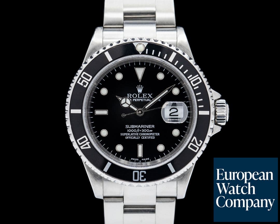 Image of Rolex Submariner Date 16610 SS Black Dial