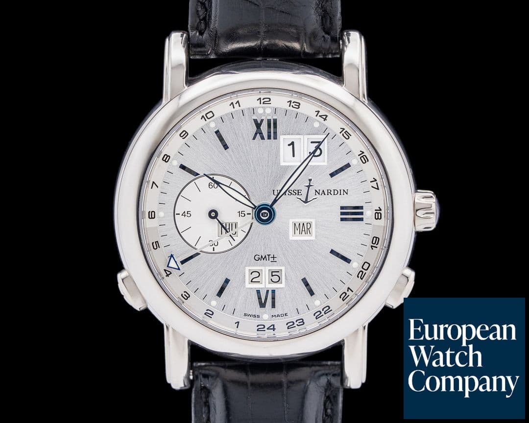 Image of Ulysse Nardin GMT Perpetual 18K White Gold Silver Anthracite Dial