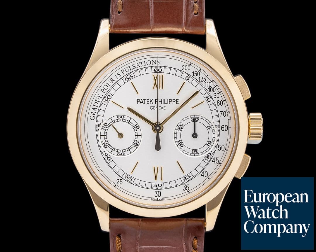 Image of Patek Philippe 5170J Chronograph 18K Yellow Gold Silver Dial