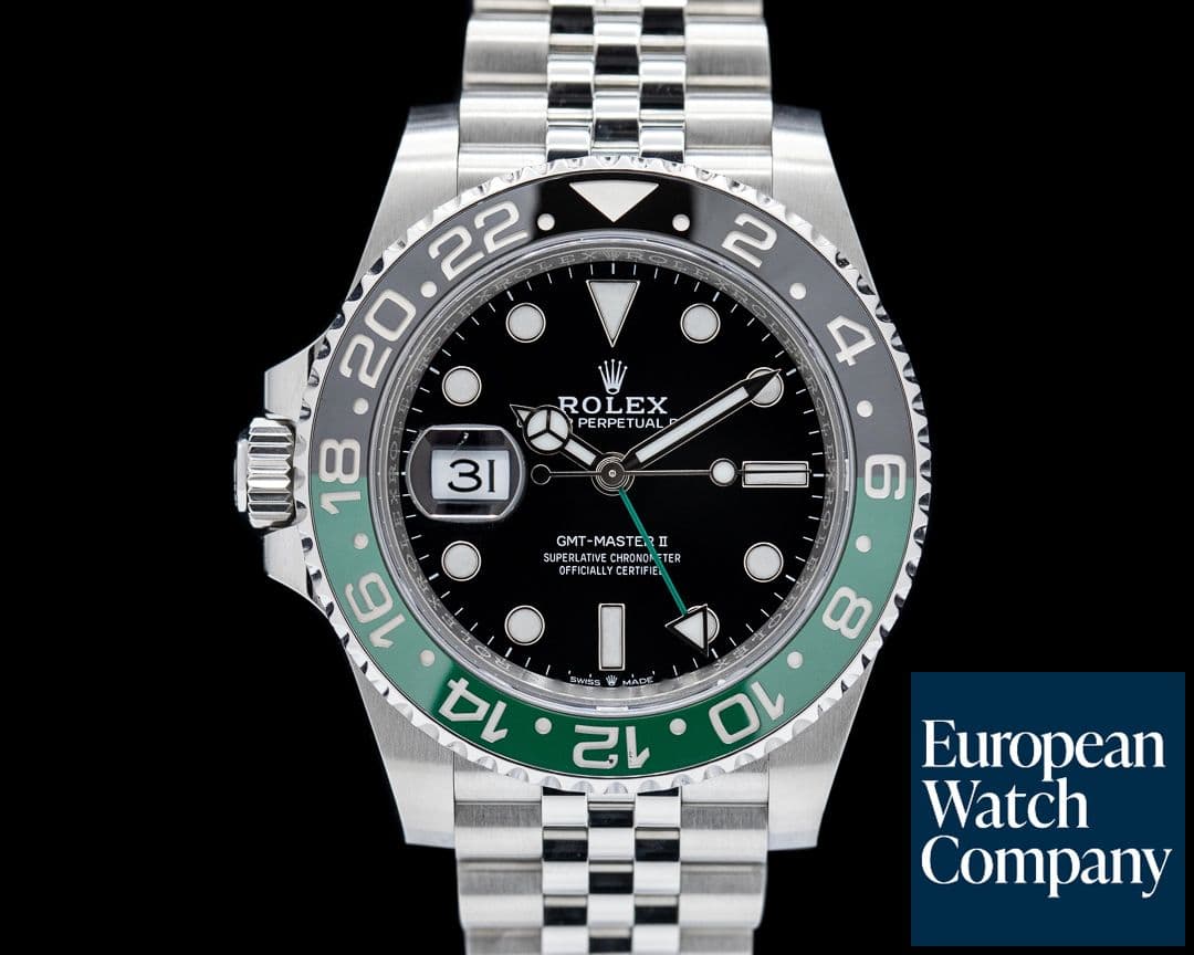 Image of Rolex Left-Handed GMT Master II "SPRITE" Jubilee SS Black Dial