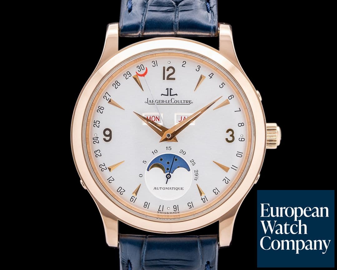 Image of Jaeger LeCoultre Master Control Calendar 18K Rose Gold Silver Dial