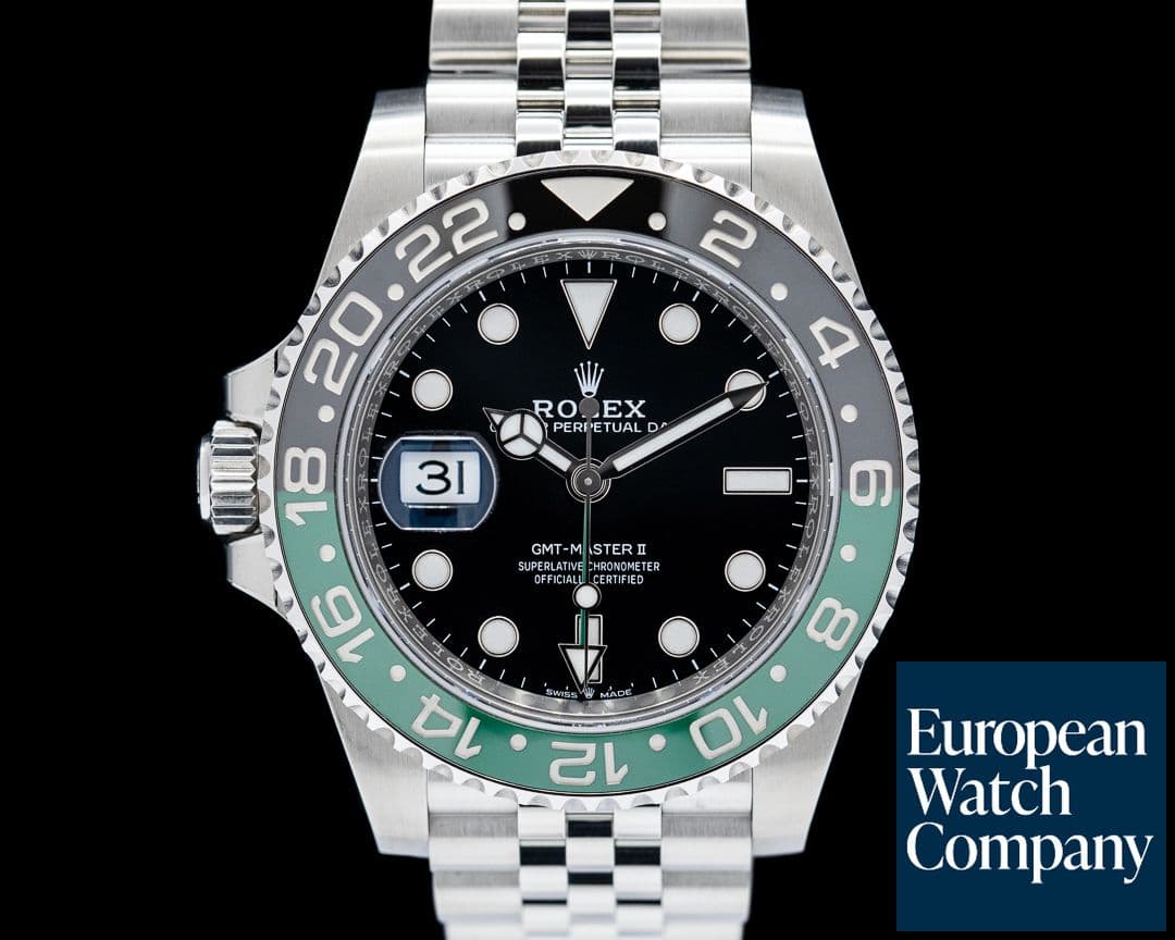 Image of Rolex Left-Handed GMT Master II "SPRITE" Jubilee SS Black Dial