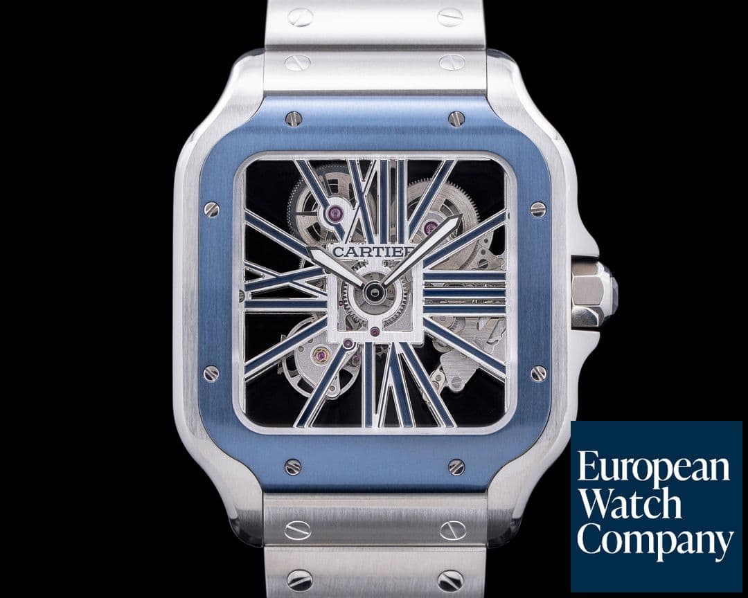 Image of Cartier Santos De Cartier SS Skeleton Dial 2024