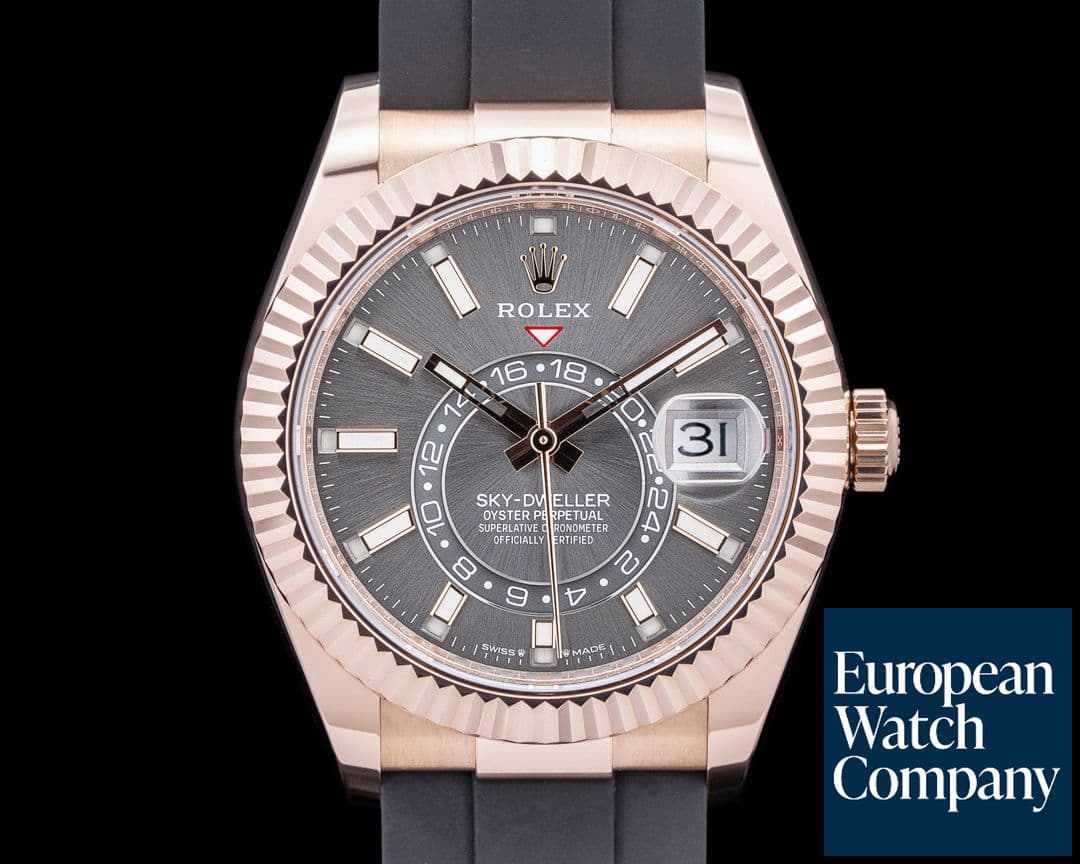 Image of Rolex Sky Dweller 326235 18K Everose Gold Rhodium Dial 2024