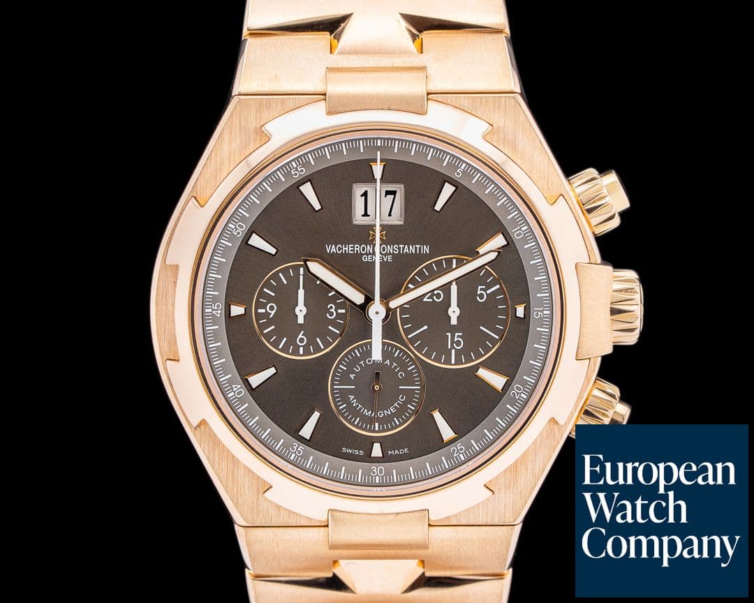Image of Vacheron Constantin 49150 Overseas Chronograph 18K Rose Gold Gray Dial