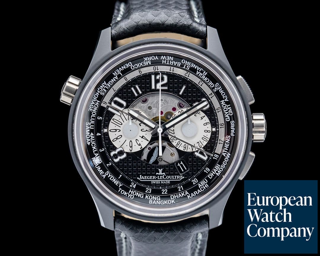 Image of Jaeger LeCoultre AMVOX5 World Chonograph Aston Martin Ceramic / Titanium