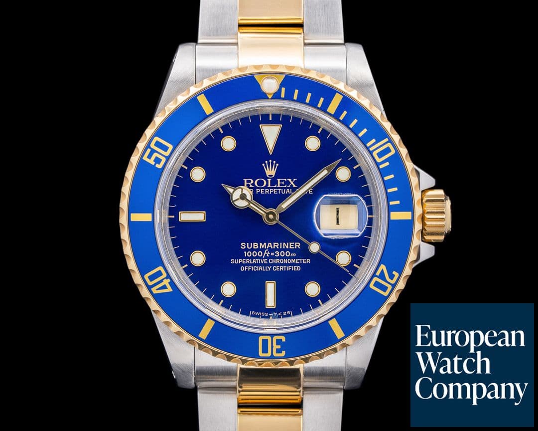 Image of Rolex Submariner 16613 SS / 18K Yellow Gold Blue Dial
