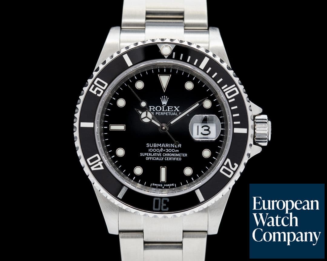 Image of Rolex Submariner Date 16610 SS Black Dial