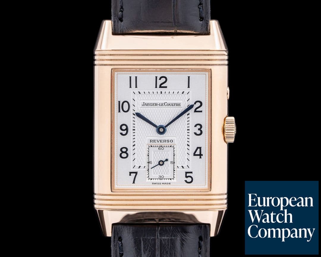 Image of Jaeger LeCoultre Reverso Duo 18K Rose Gold Silver Dial / Gray Dial