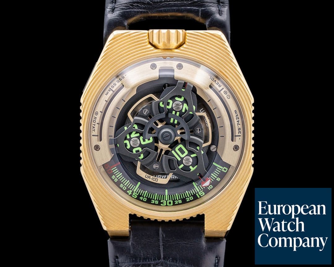Image of URWERK UR-100 Electrum 18K Yellow Gold RARE LIMITED