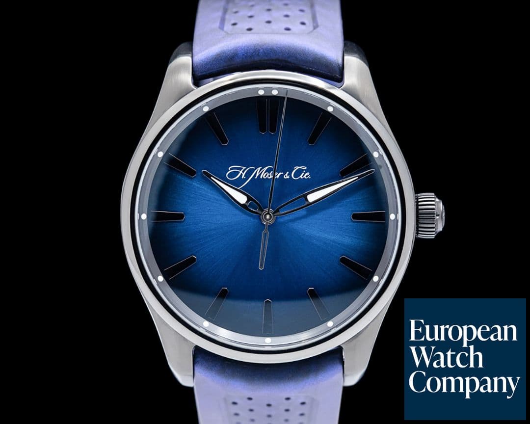 Image of H. Moser and Cie. Pioneer Center Seconds SS Funky Blue Fume Dial