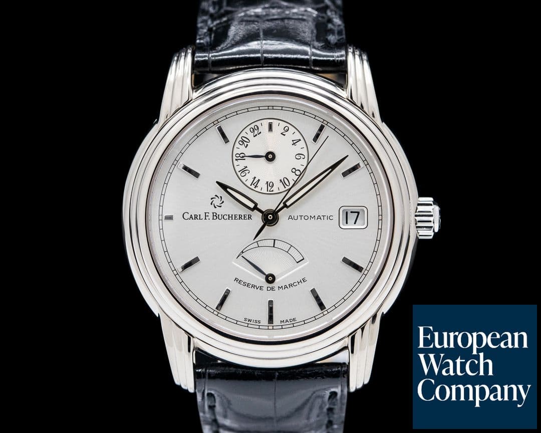 Image of Carl F. Bucherer Archimedes Reserve de Marche 18K White Gold Silver Dial