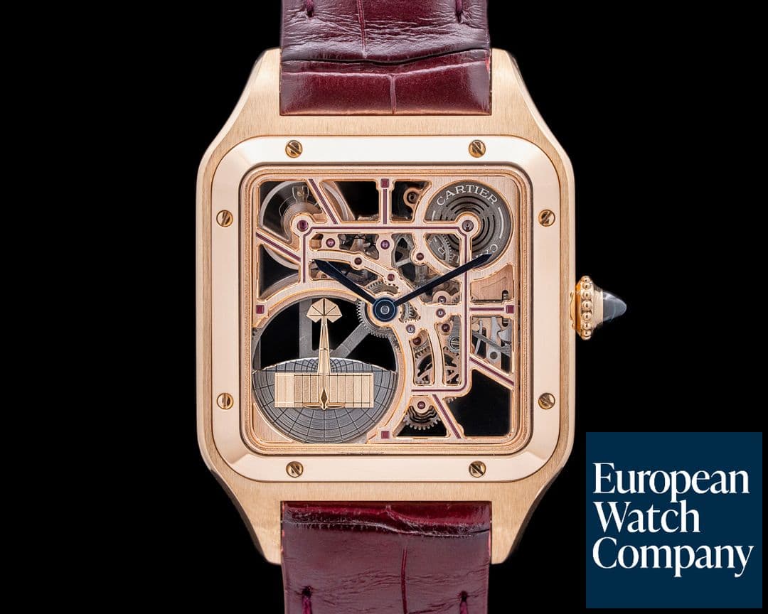 Image of Cartier Santos Dumont 18K Rose Gold Skeleton Dial