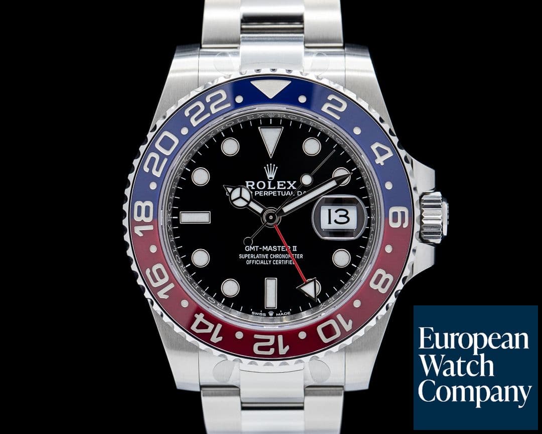 Image of Rolex GMT Master II 126710 Ceramic "Pepsi" SS Black Dial