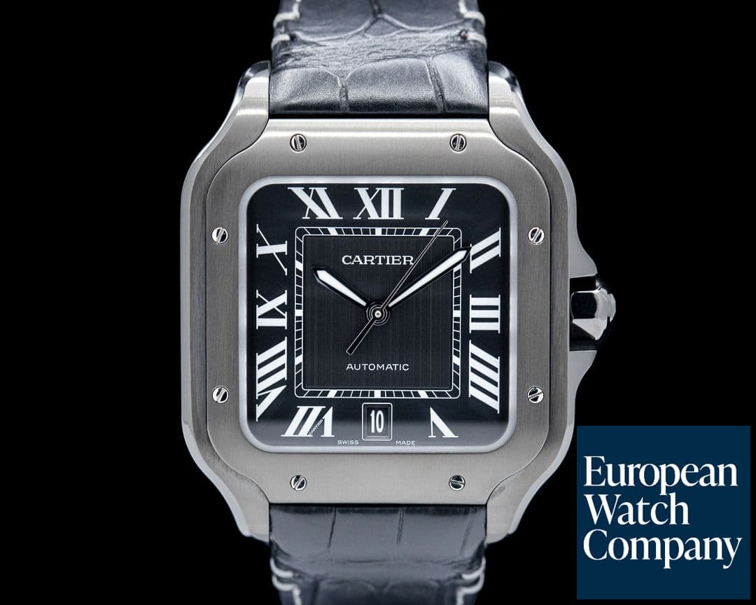 Image of Cartier Santos Black DLC SS Black Dial 2025