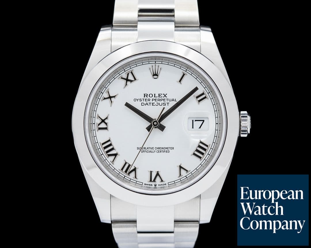 Image of Rolex Datejust 41 SS White Roman Dial