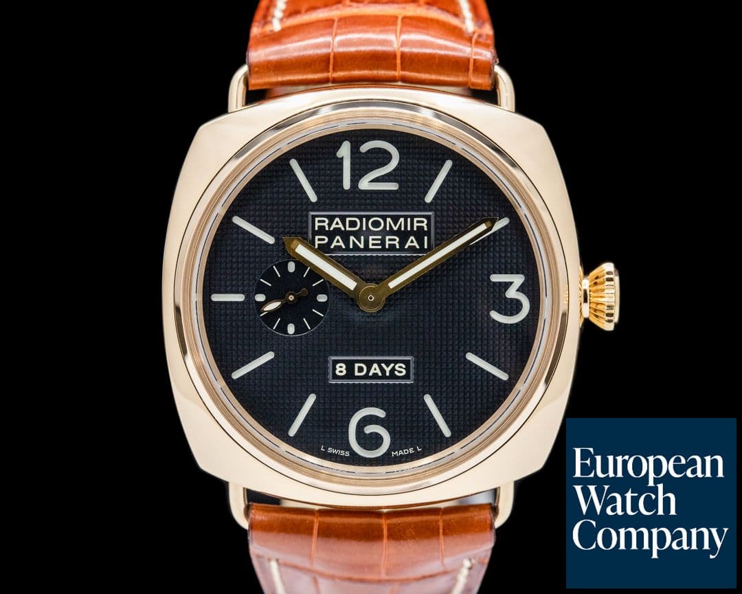 Image of Panerai Radiomir 8 Days 18k Rose Gold Black Dial