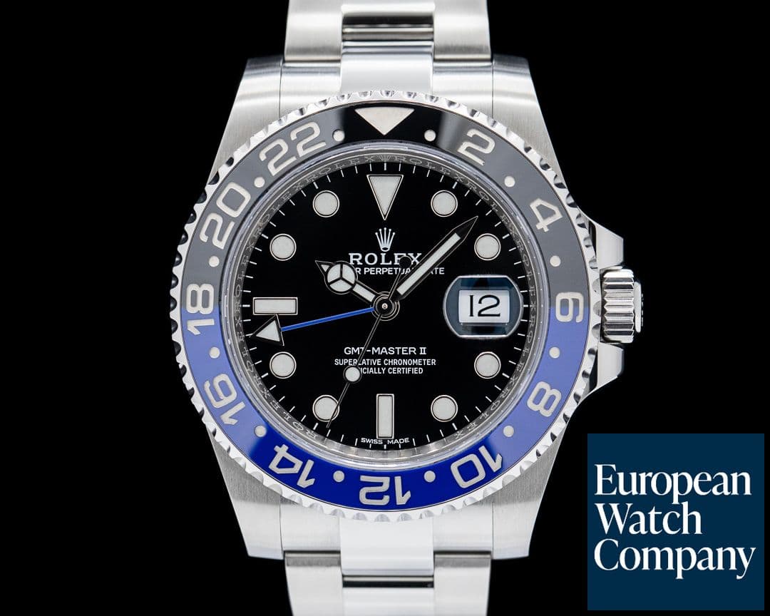 Image of Rolex GMT Master II 116710 Ceramic "Batman" SS Black Dial