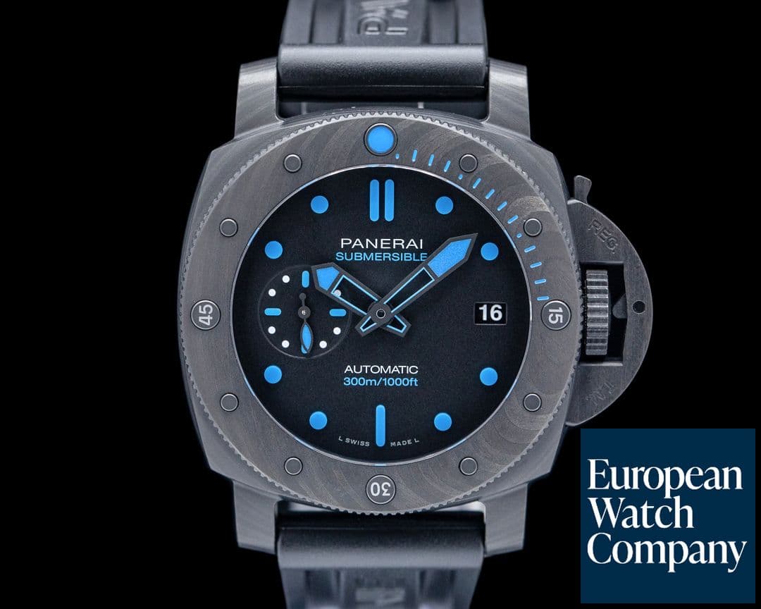 Image of Panerai Luminor Submersible 3 Days Automatic Carbotech Black Dial