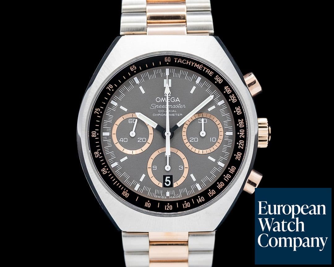 Image of Omega Speedmaster Mark II Chronograph SS / 18K Sedna Gold Gray Dial