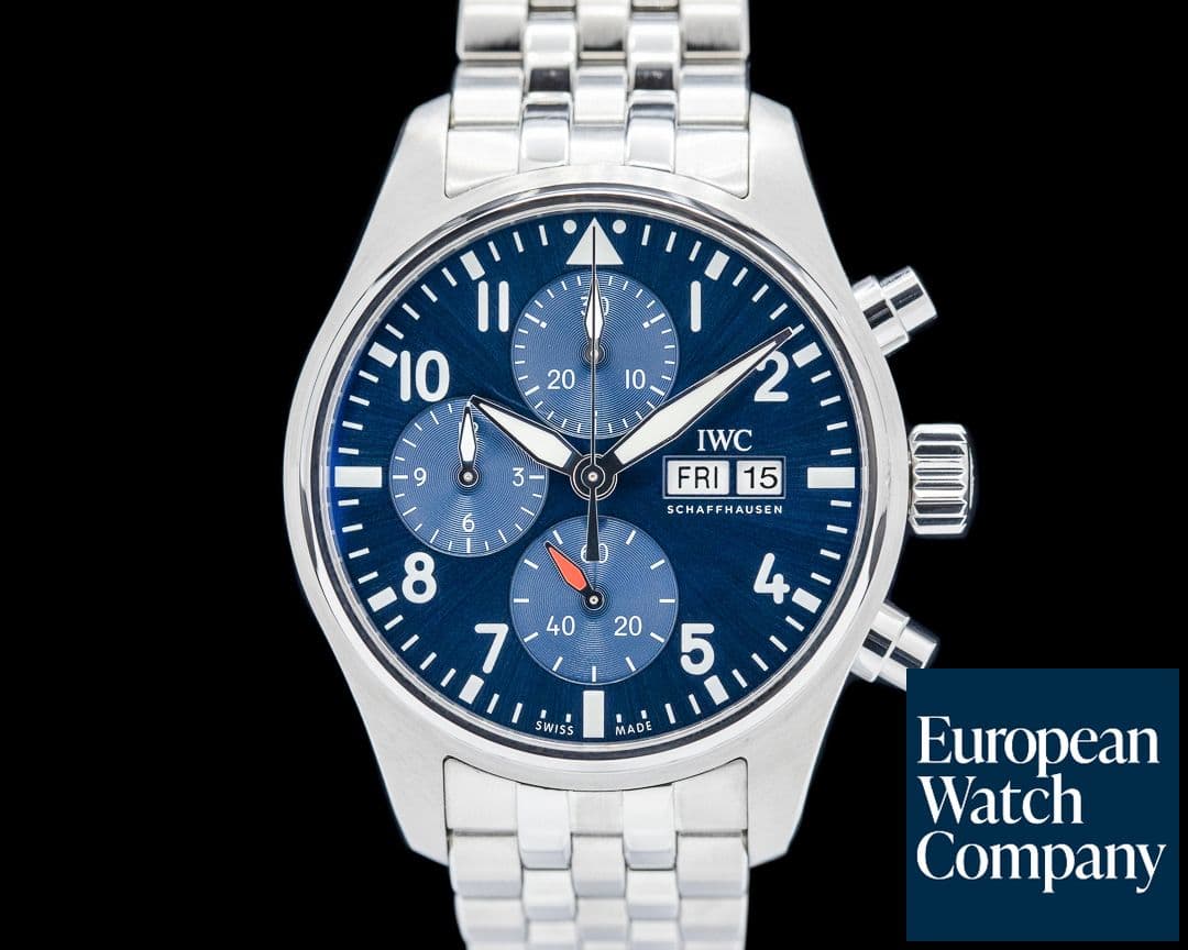 Image of IWC Pilots Watch Chronograph SS Blue Dial