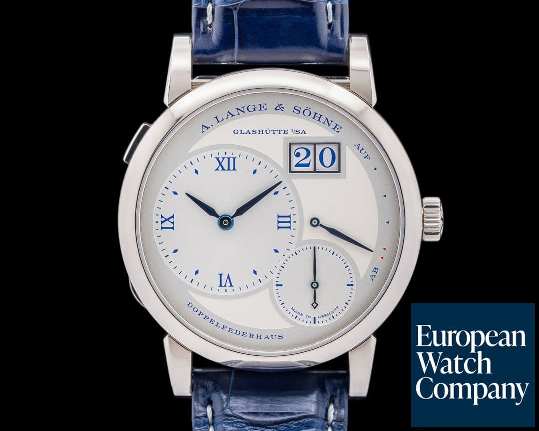 Image of A. Lange and Sohne Lange 1 25th Anniversary 191.066 18K WG Half Hunter LIMITED