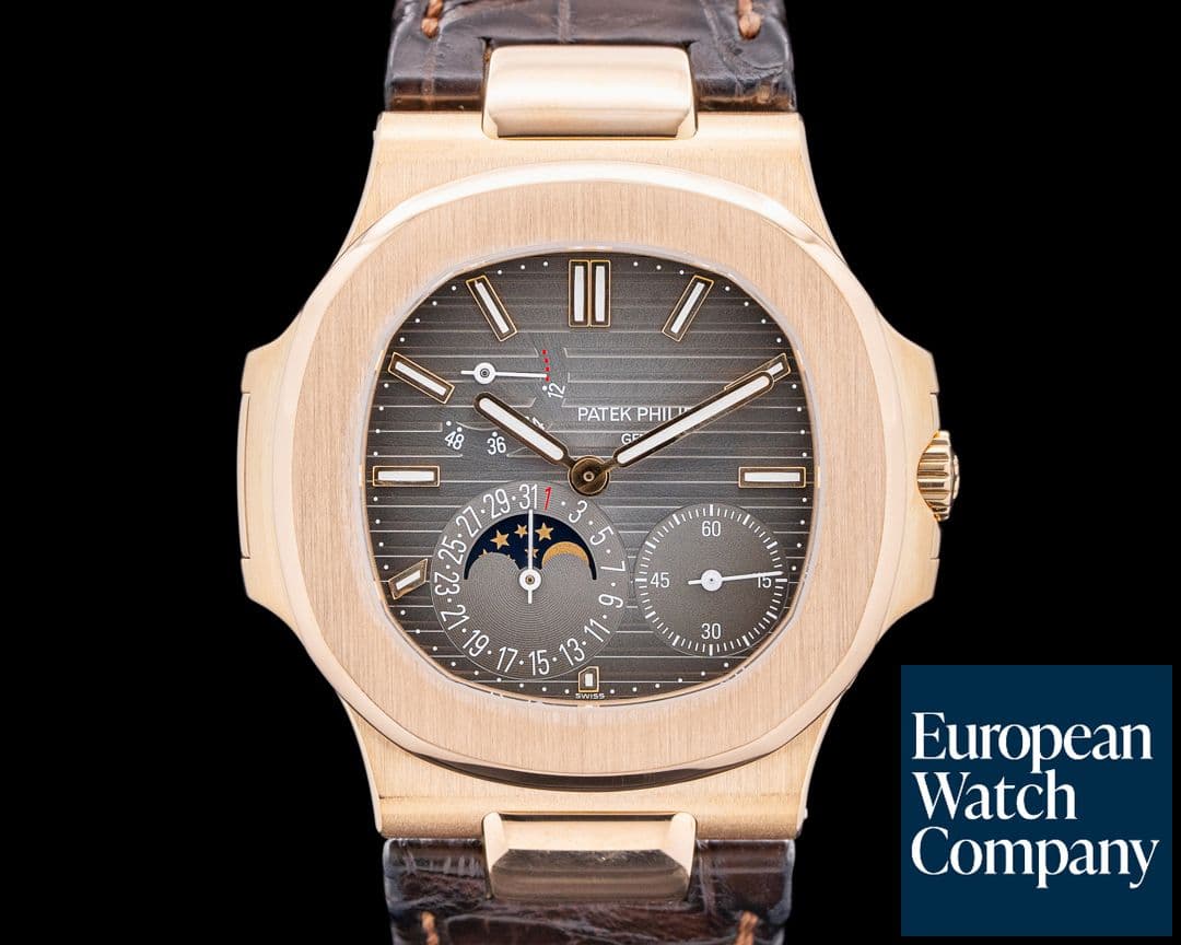 Image of Patek Philippe 5712R Jumbo Nautilus Power Reserve Moon 18K Rose Gold