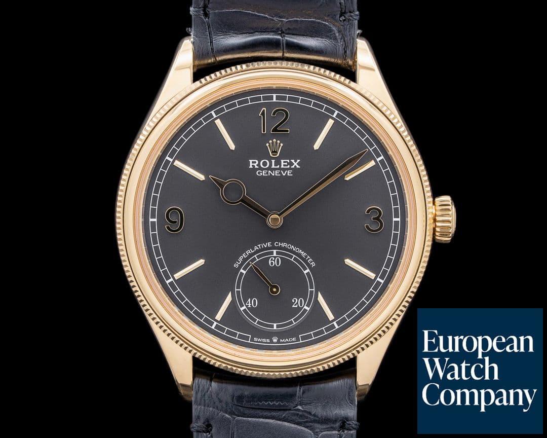 Image of Rolex Perpetual 1908 18K Yellow Gold Black Dial 2025