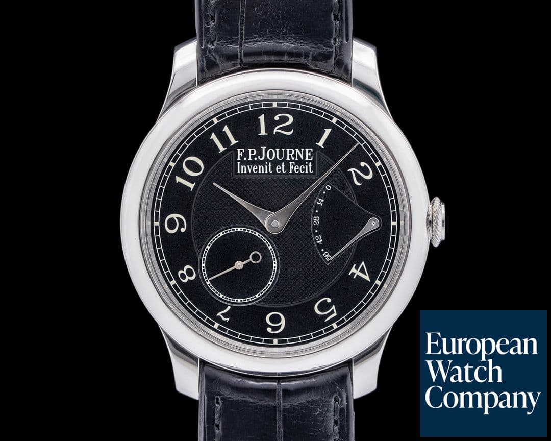 Image of F. P. Journe Chronometre Souverain Black Label 40MM Platinum Black Dial