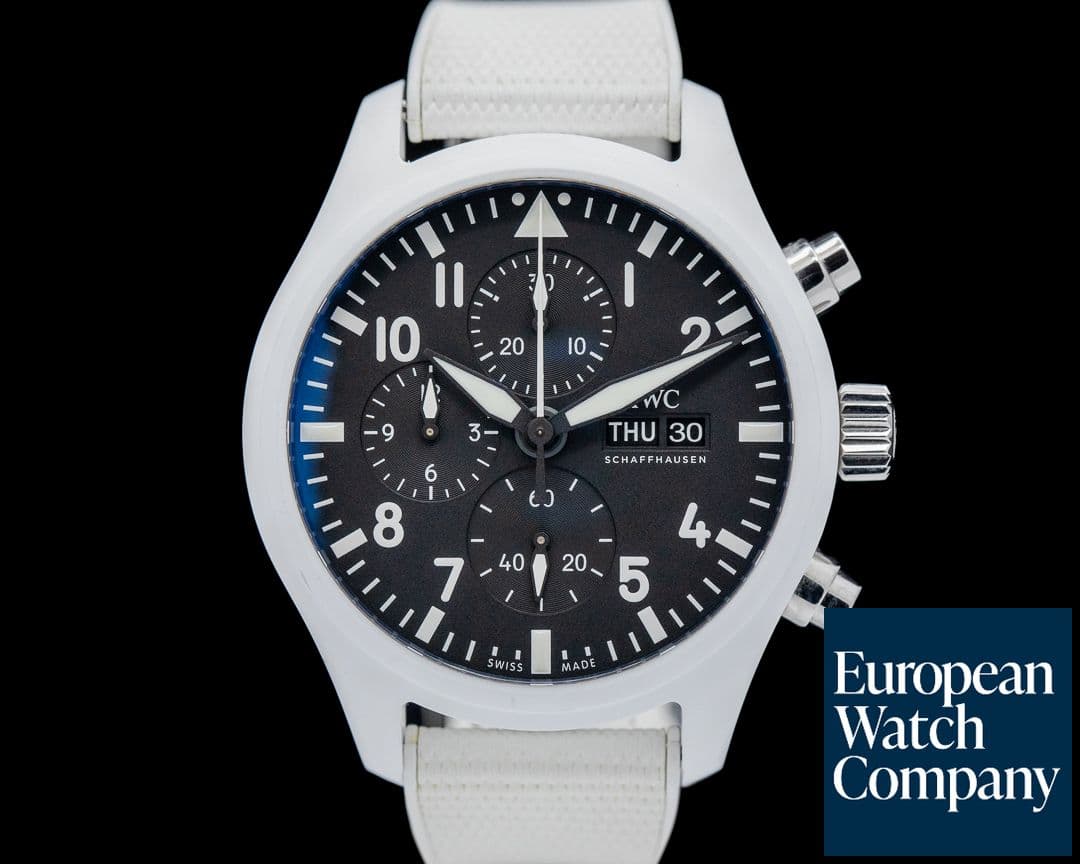 Image of IWC Pilot Chronograph Top Gun Lake Tahoe Ceramic Black Dial