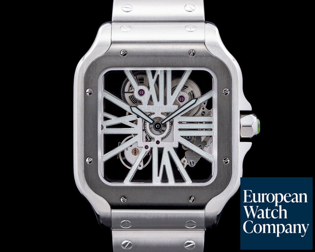 Image of Cartier Santos De Cartier SS Skeleton Dial LIMITED
