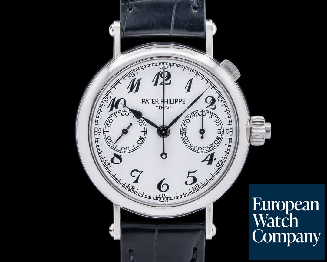 Image of Patek Philippe 5959P Split-Seconds Chronograph Platinum White Dial RARE