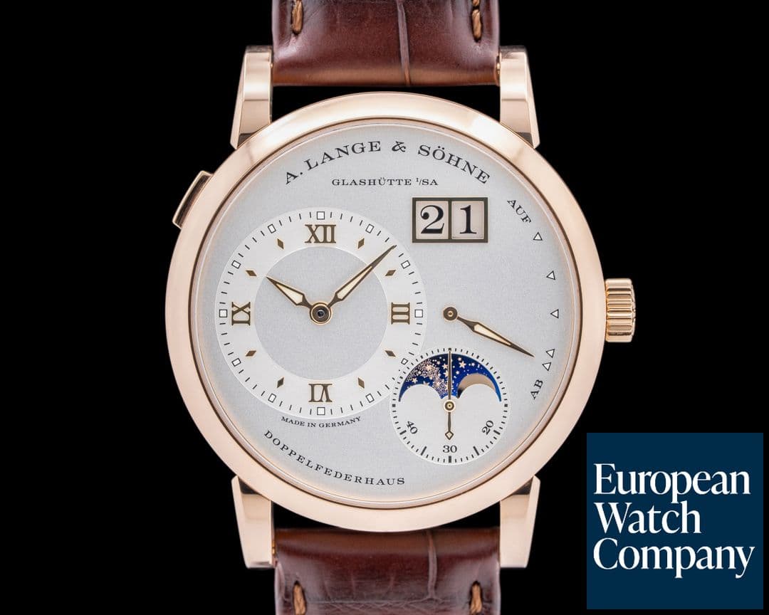 Image of A. Lange and Sohne 192.032 Lange 1 Moon 18K Rose Gold Silver Dial