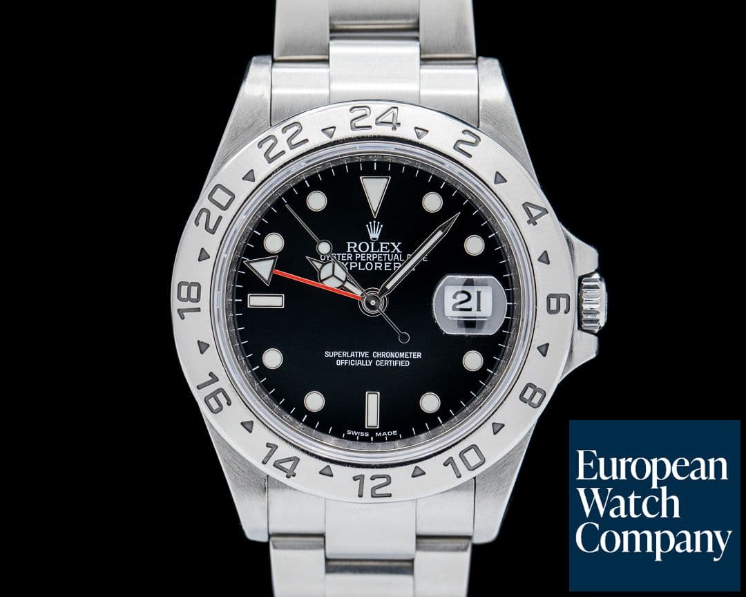 Image of Rolex Explorer II 16570 SS Black Dial