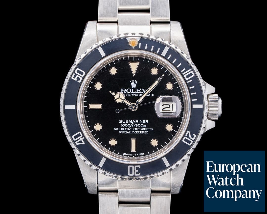 Image of Rolex Submariner 16800 SS Black Spider Dial