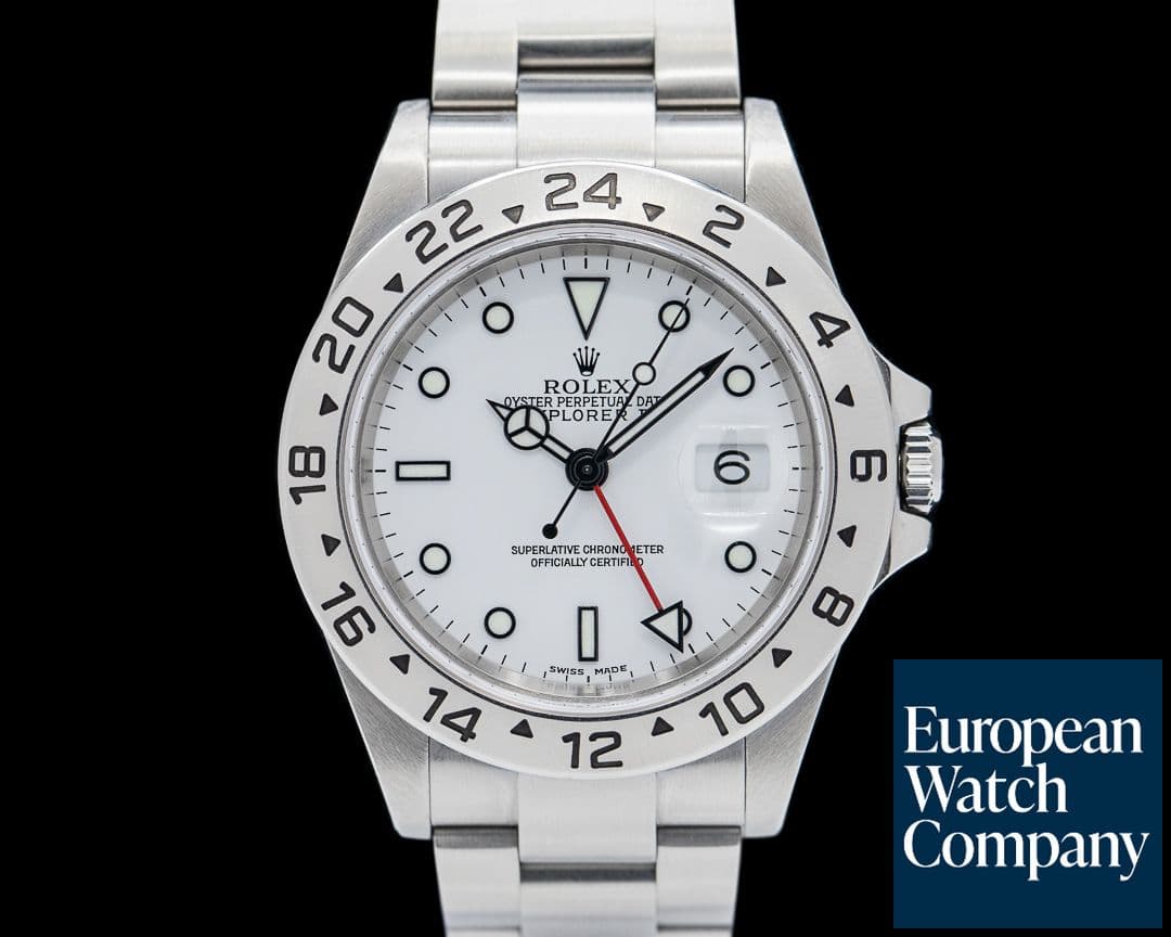 Image of Rolex Explorer II 16570 SS White Dial