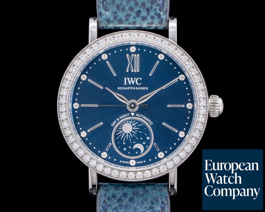 Image of IWC Portofino Day & Night 34MM SS Diamond Bezel Blue Dial 2024