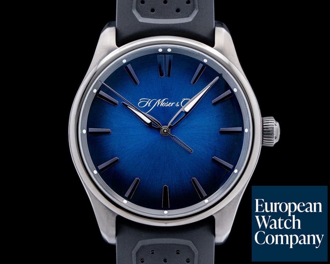 Image of H. Moser and Cie. Pioneer Center Seconds SS Funky Blue Fume Dial
